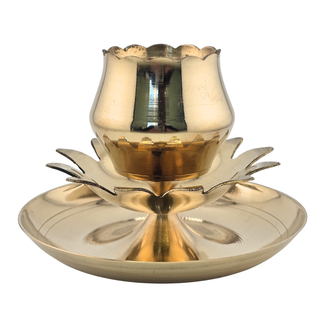 Brass Lotus Incense Agar Batti Holder - Matchless Gifts