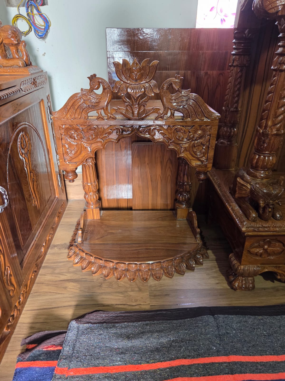 Hand Carved Wood Teak Altar - Varying Styles - Matchless Gifts6