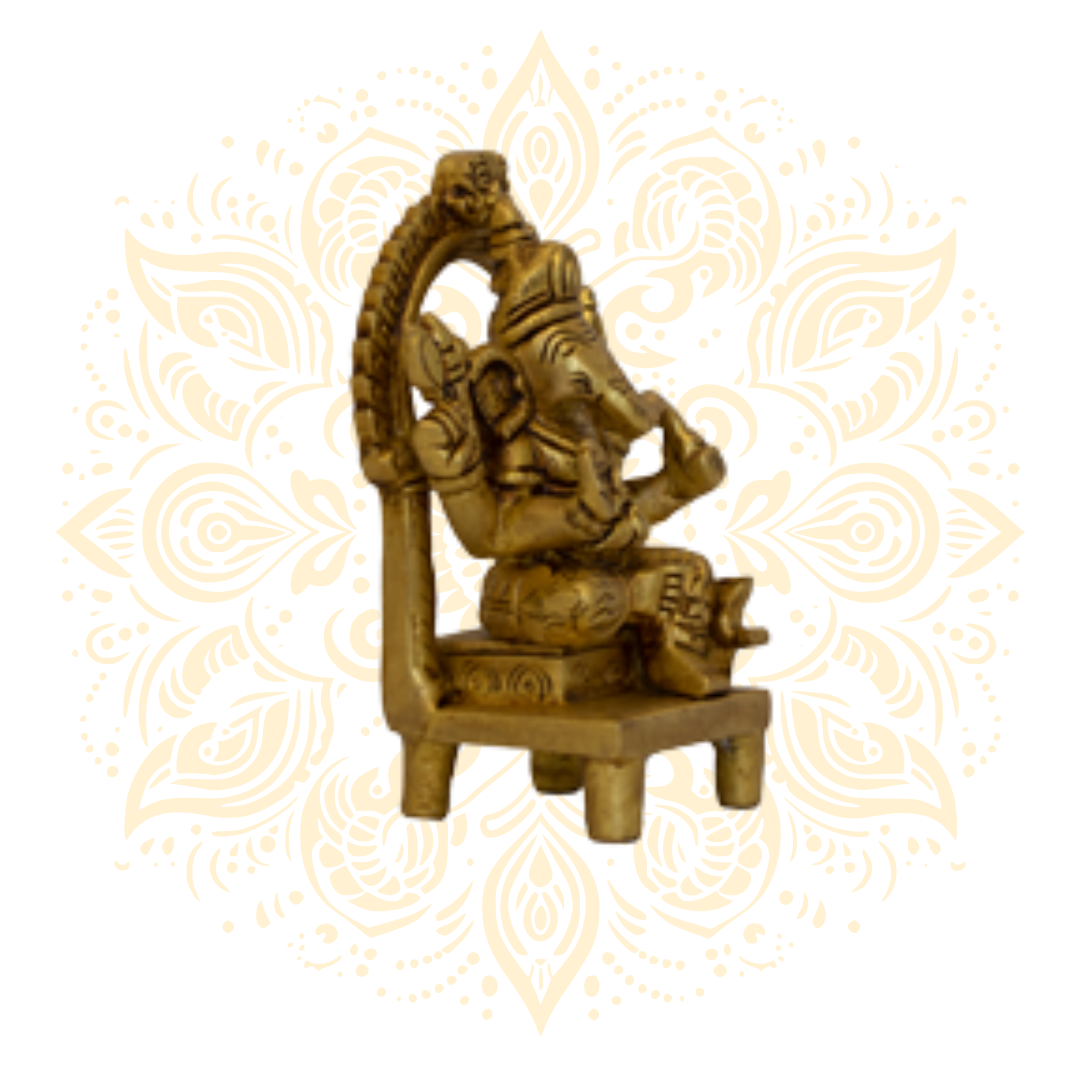 Brass Ganesh 4.25"