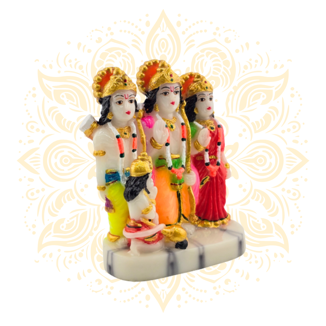 Polyresin Sita Ram Family 4"