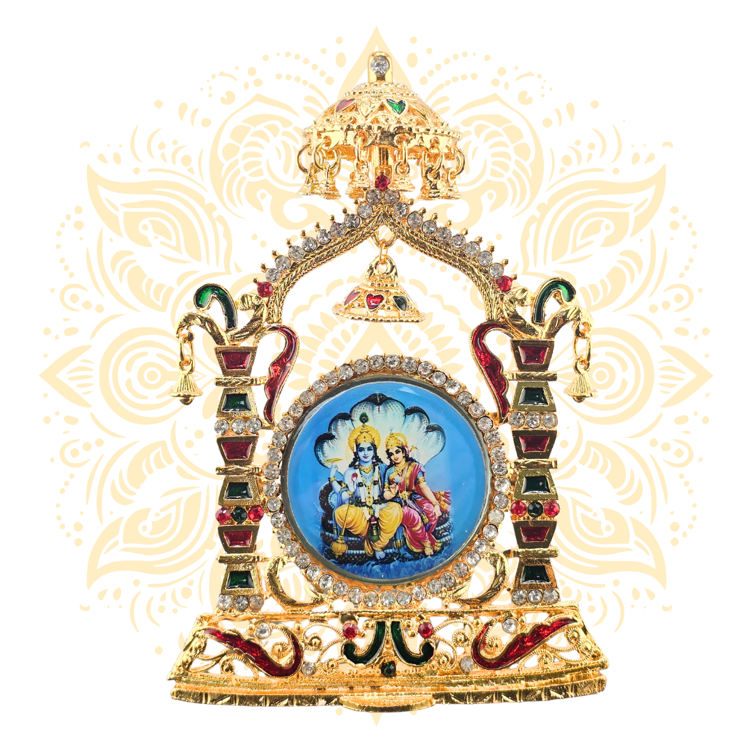 Deity Gold Metal Mini Temple Altar Frame – 5.5" - Matchless Gifts77