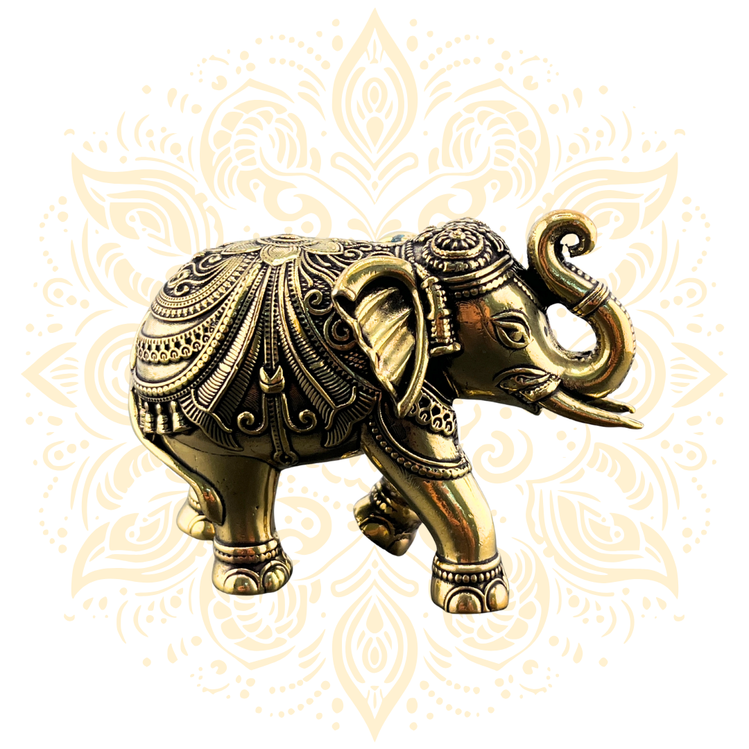 Handcrafted Brass Elephant Figurine 2.5" - Matchless Gifts4