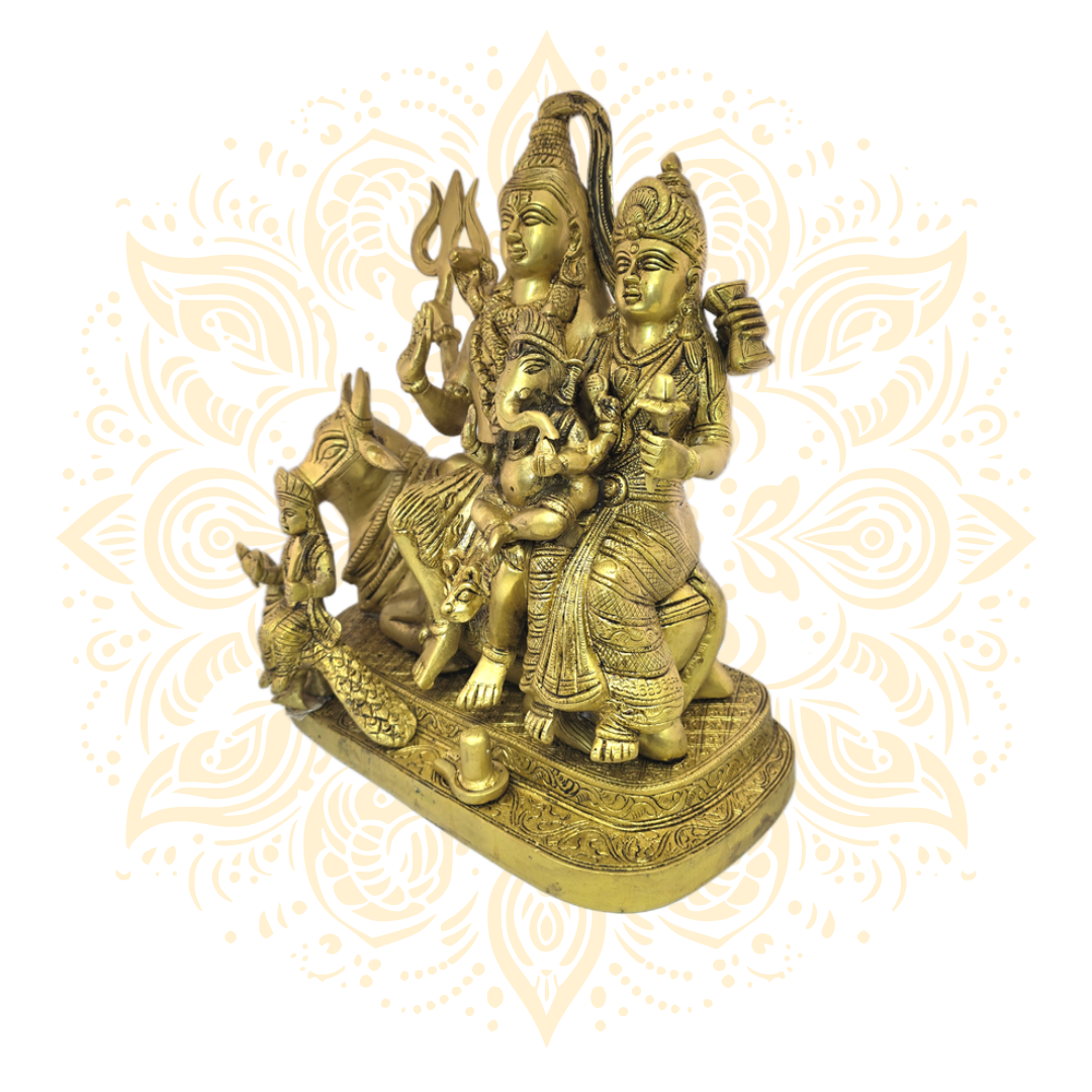Brass Shiva Family 16"