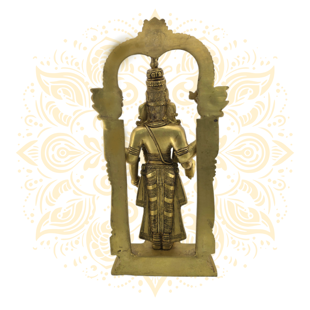 Brass Balaji Murti | Lord Venkateswara 16" - Matchless Gifts4