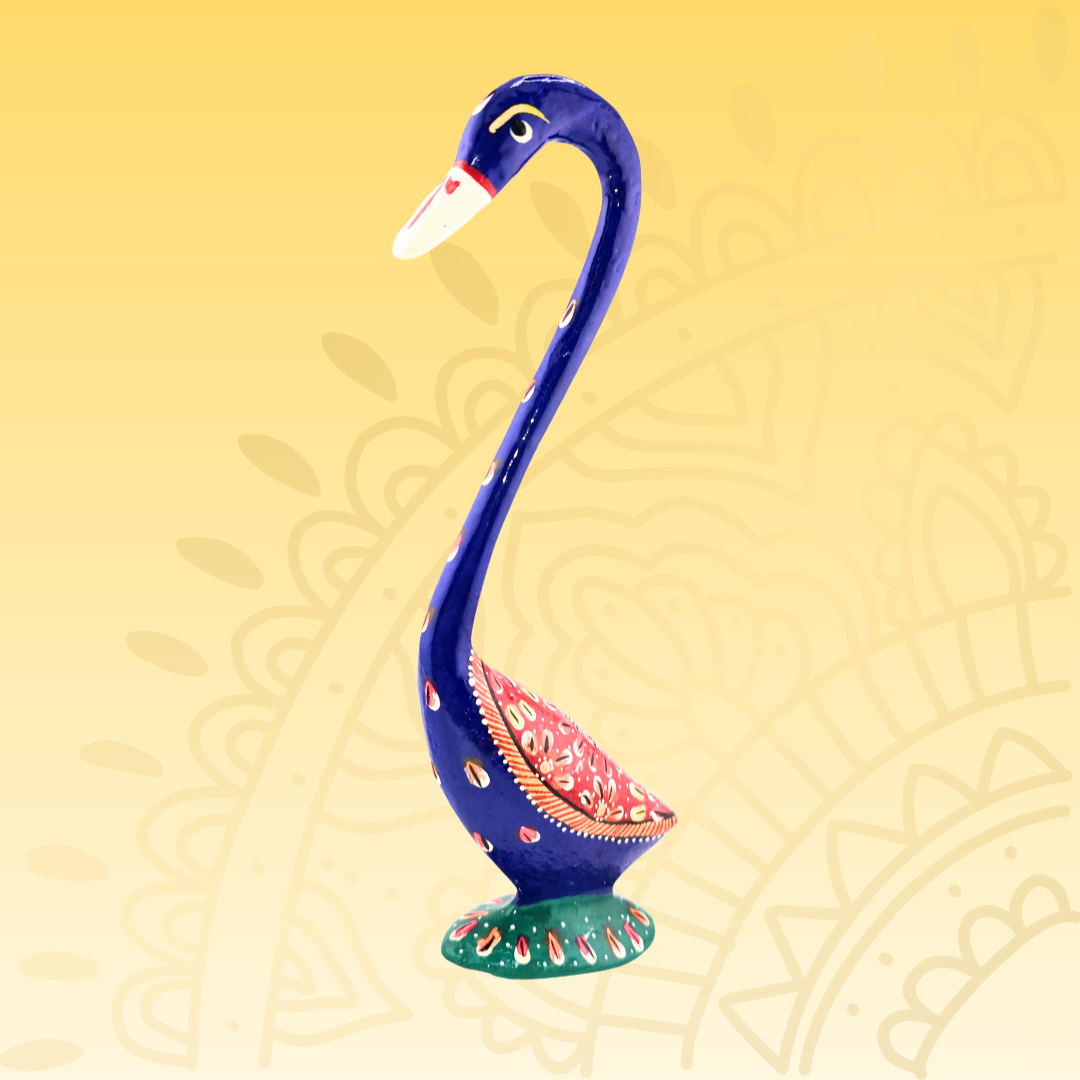 Hand Painted Aluminum Swan