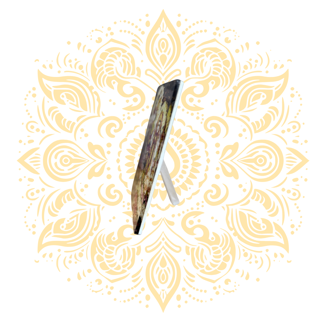 Acrylic Radha Krishna White Flower
