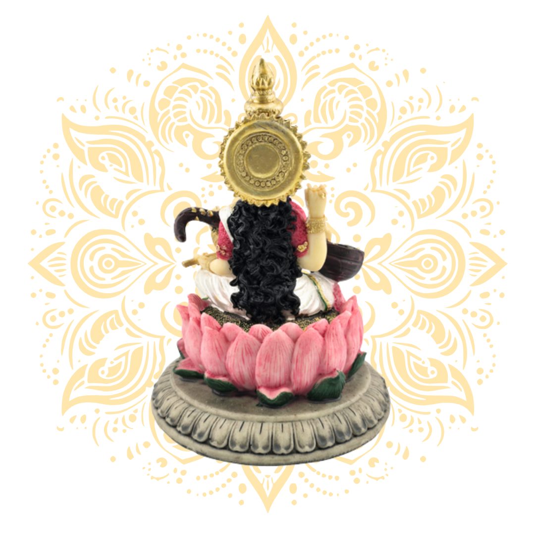 Polyresin Saraswati 6"