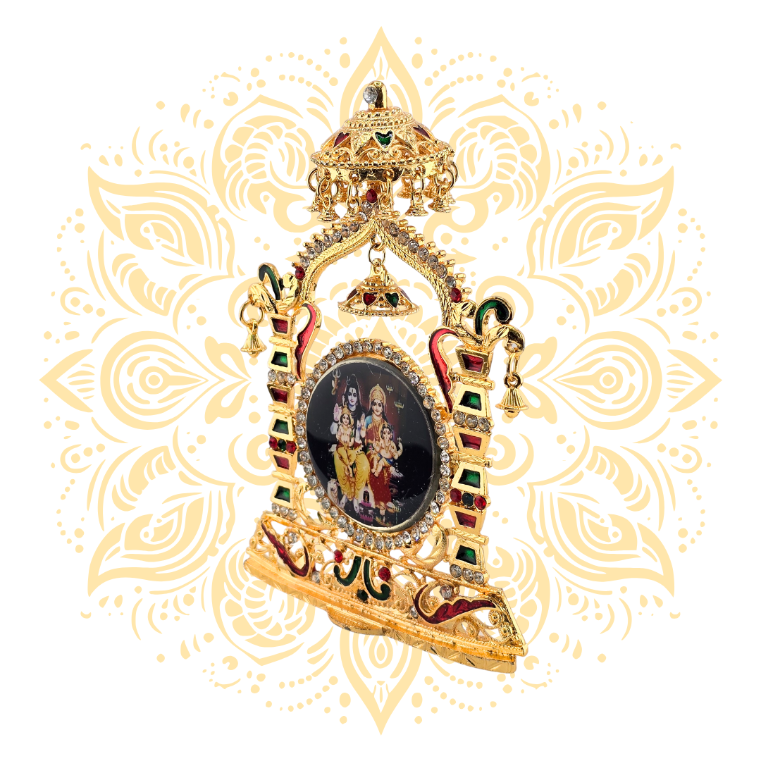 Deity Gold Metal Mini Temple Altar Frame – 5.5" - Matchless Gifts11
