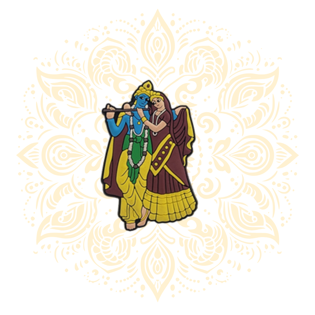 Radha Krishna Magnet 3.5" Devotional Décor - Matchless Gifts
