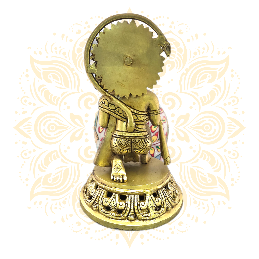 Brass Hanuman 11" Round