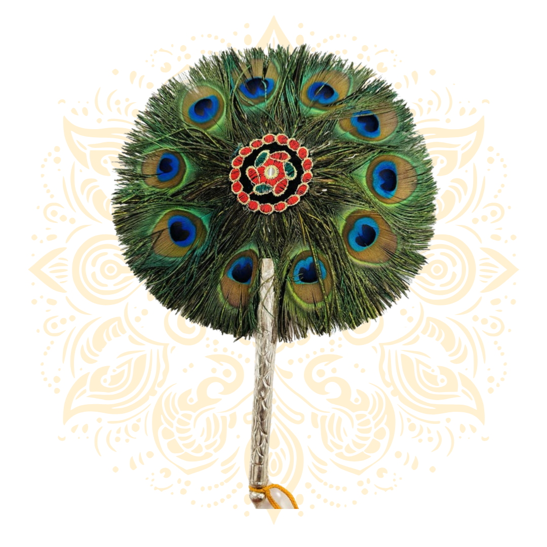 Peacock Feather Hand Fan