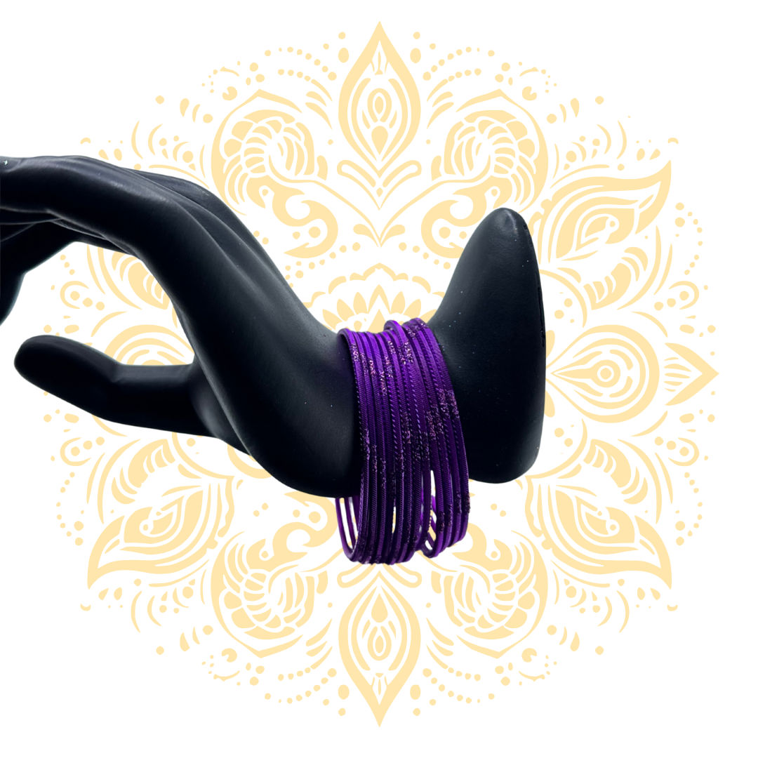 Women's Violet Bangles in 3 Sizes - Matchless Gifts