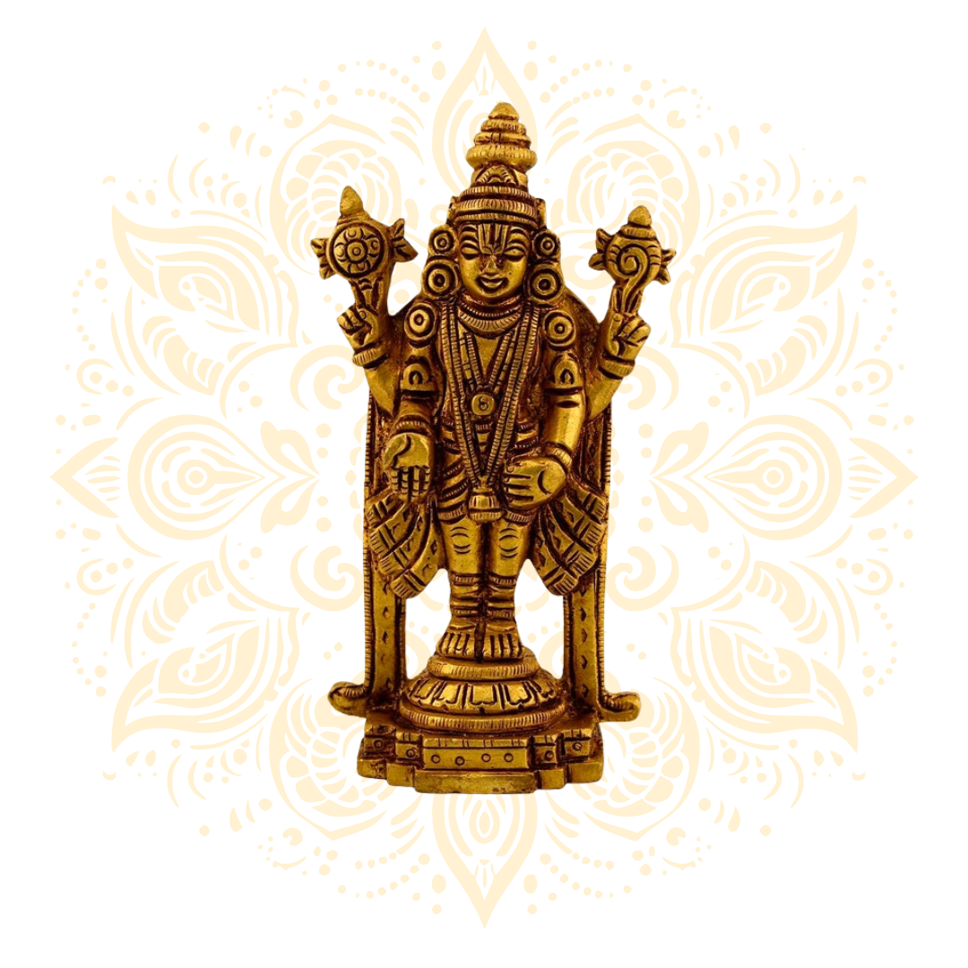 Brass Shankha Chakra Balaji Murti - Matchless Gifts