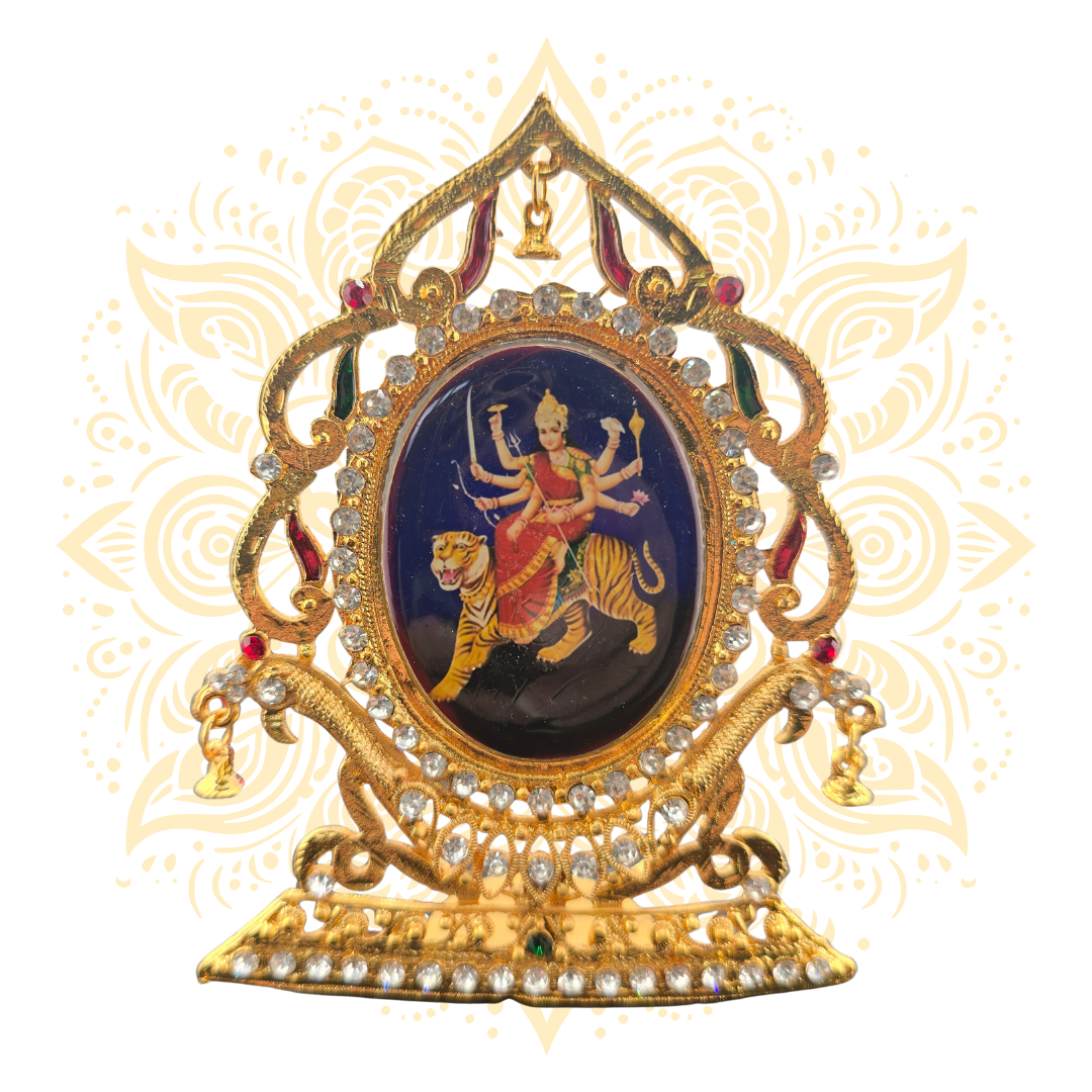 Prarthana Golden Metal Deity Mini Altar Stand - Matchless Gifts10