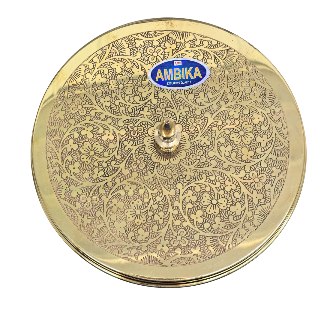 Brass Spice Container Masala Dabba w/ Spoon - Matchless Gifts10