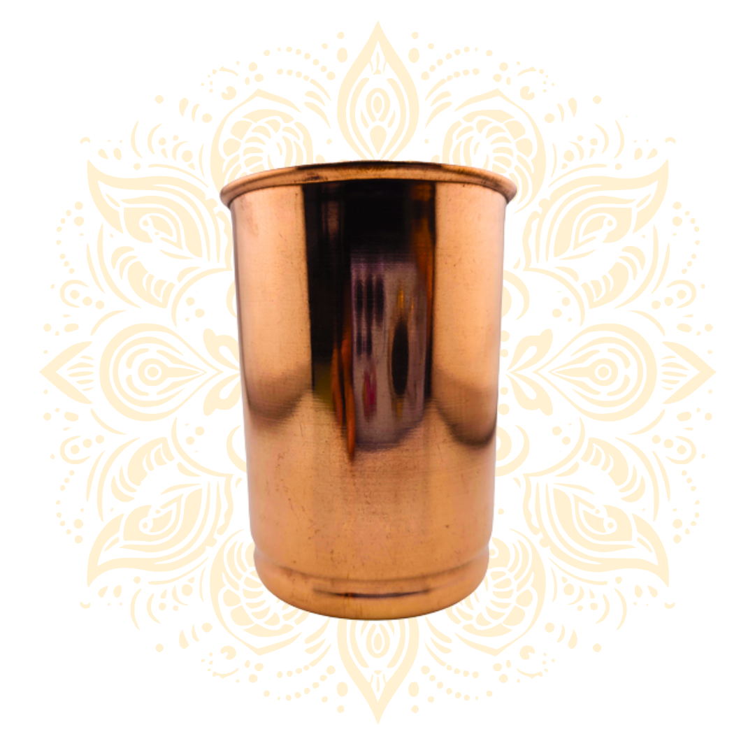 Copper Damru Ayurvedic Glass 5" - Matchless Gifts