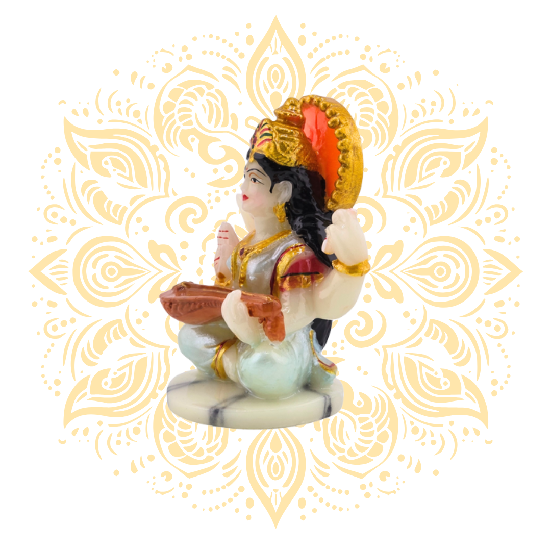 Polyresin Saraswati 4"