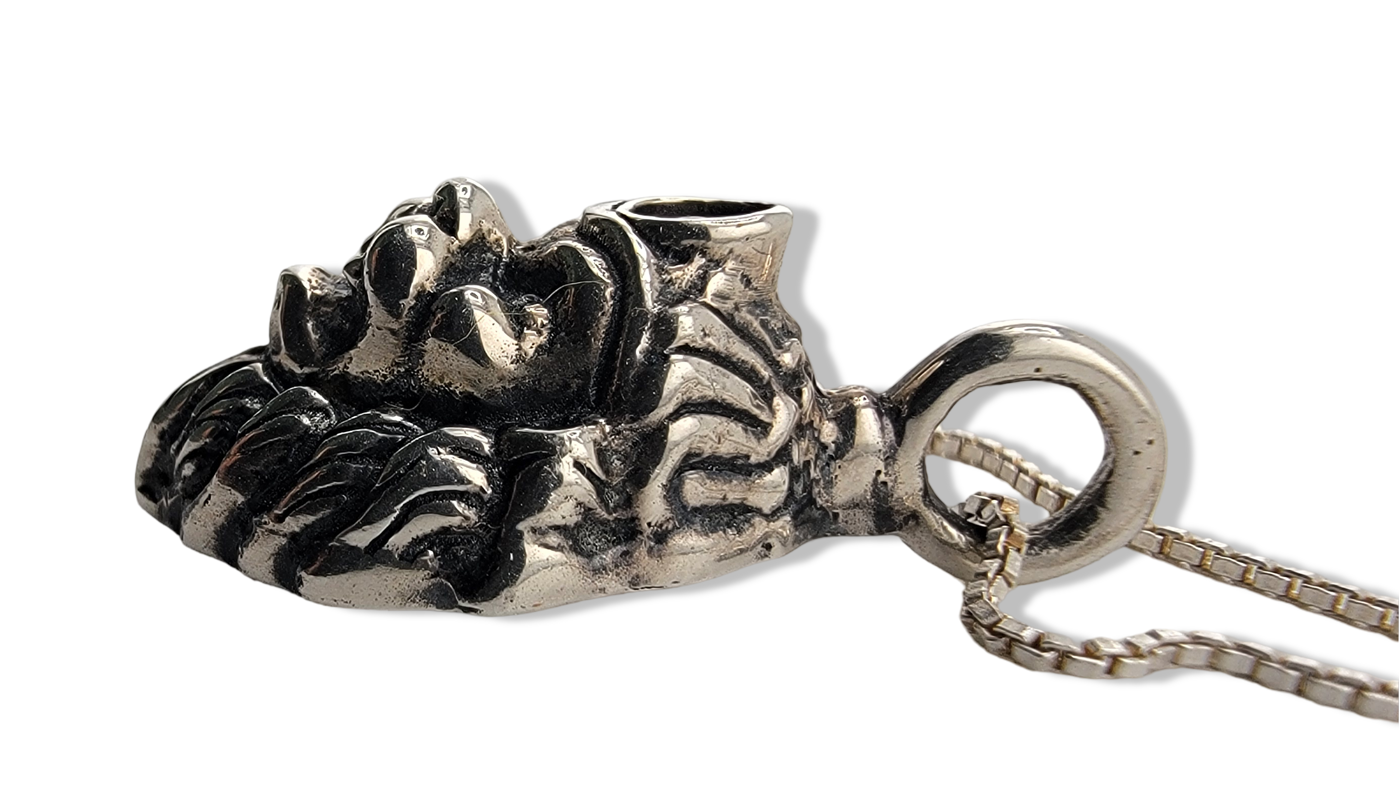 Lord Narasimha Kavacha Silver Necklace Set