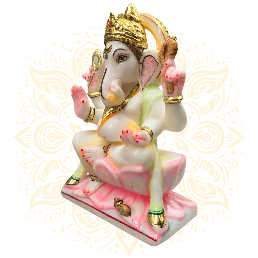 Hand-Carved Lord Ganesh Murti 9.5" - Matchless Gifts3