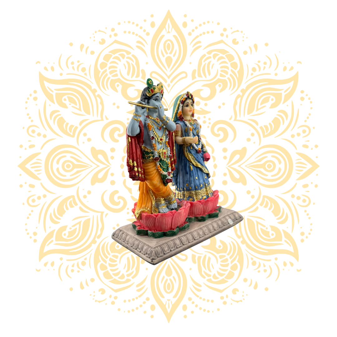Polyresin Radha Krishna 6"