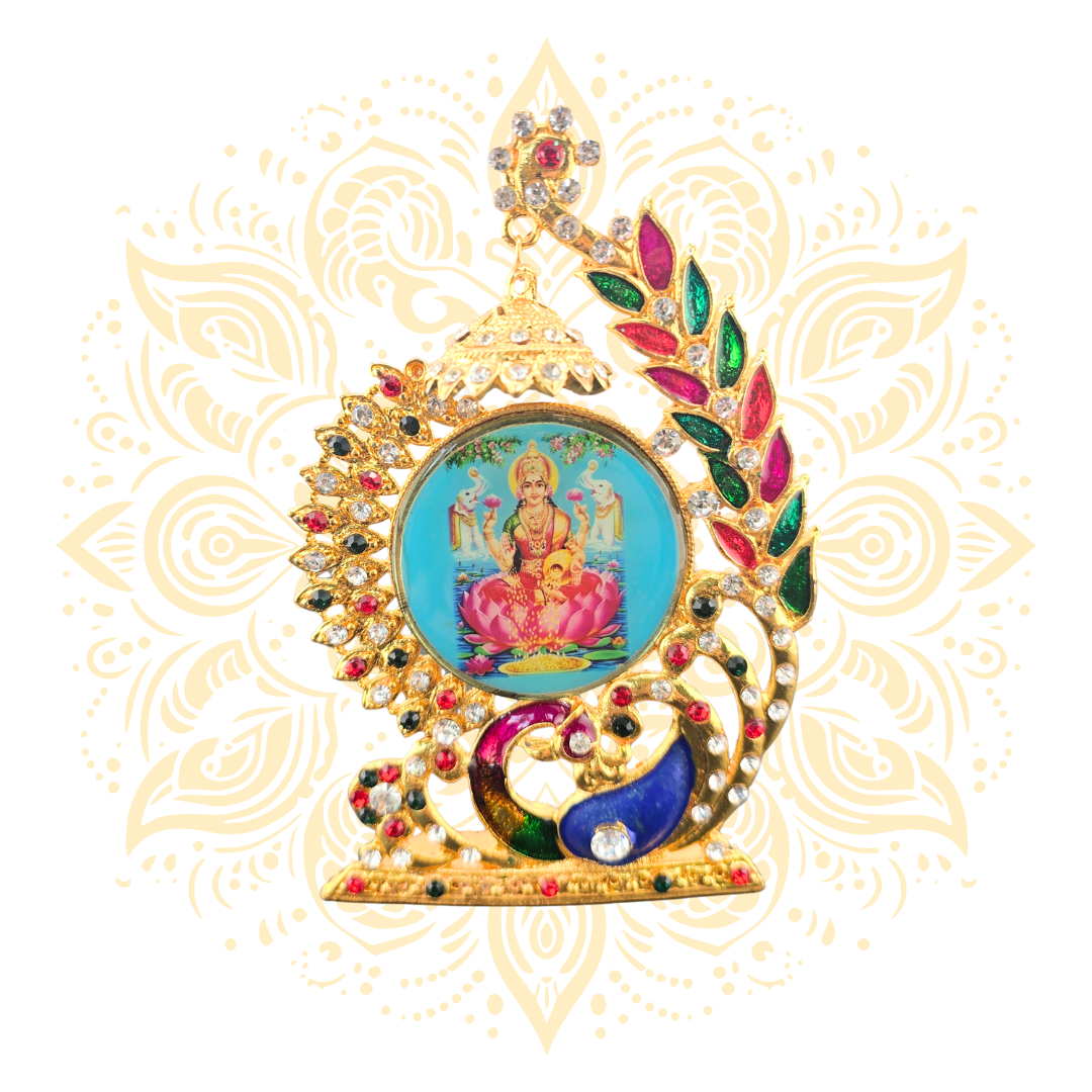 Golden Peacock Mini Mandir Deity Altar 5" - Matchless Gifts8