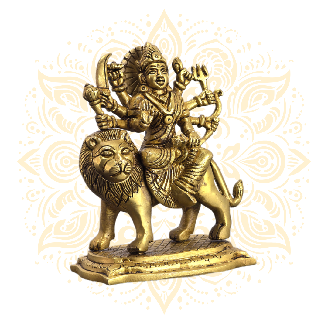Brass Durga 6"