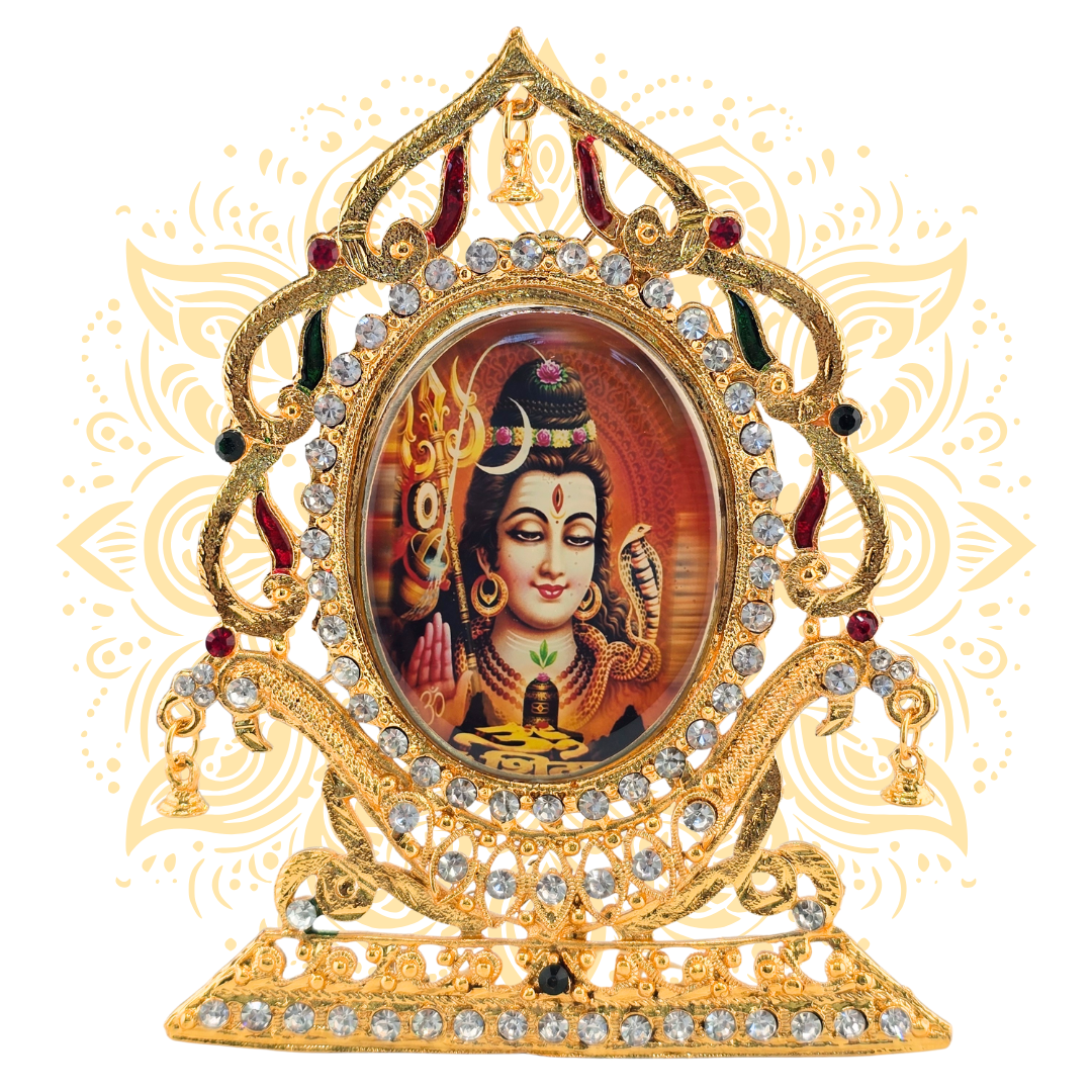 Prarthana Golden Metal Deity Mini Altar Stand - Matchless Gifts4