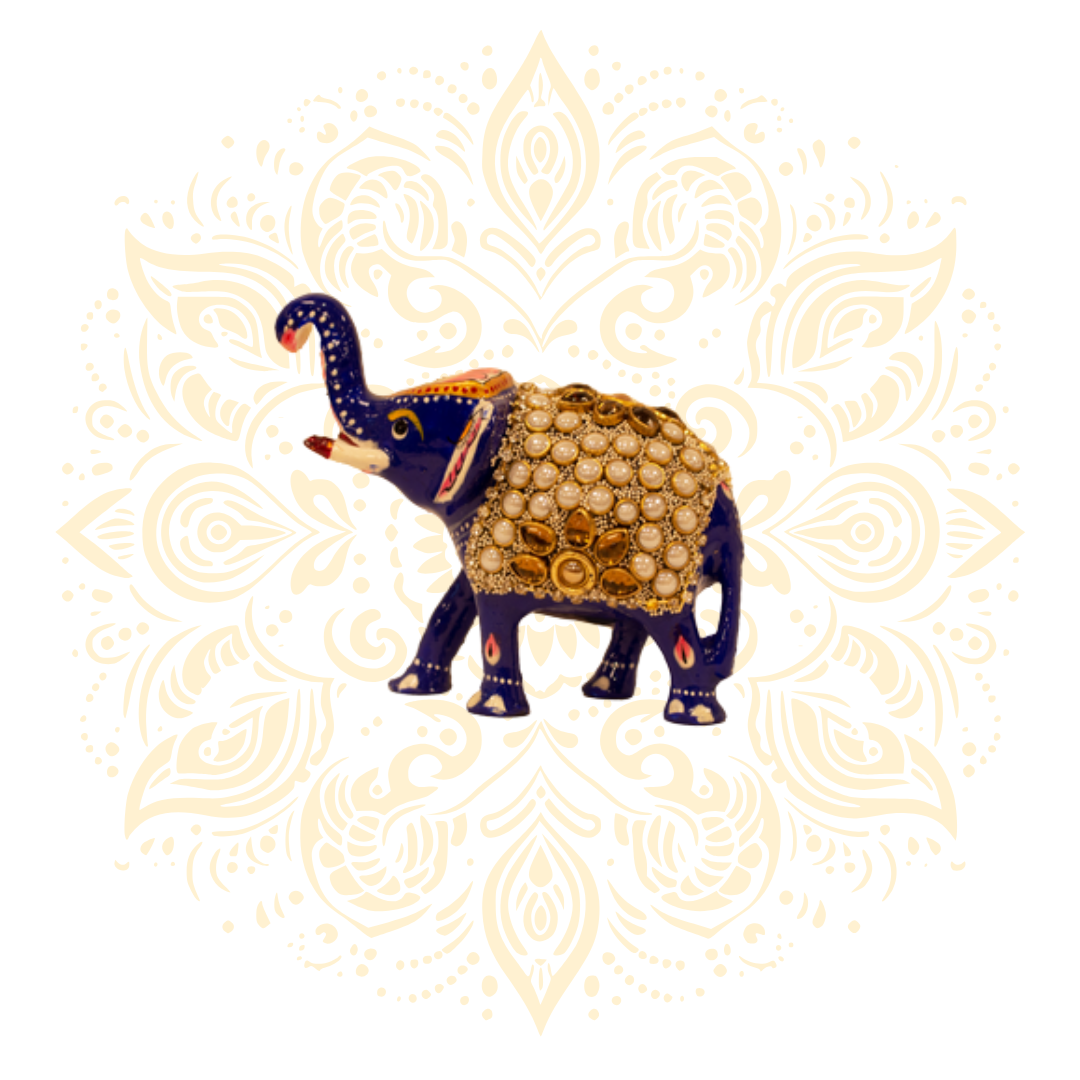 Aluminum Elephant w/ Gems 3.5" - Matchless Gifts