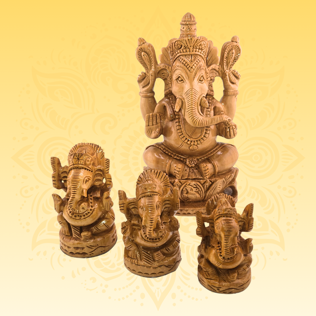 Wooden Lord Ganesha