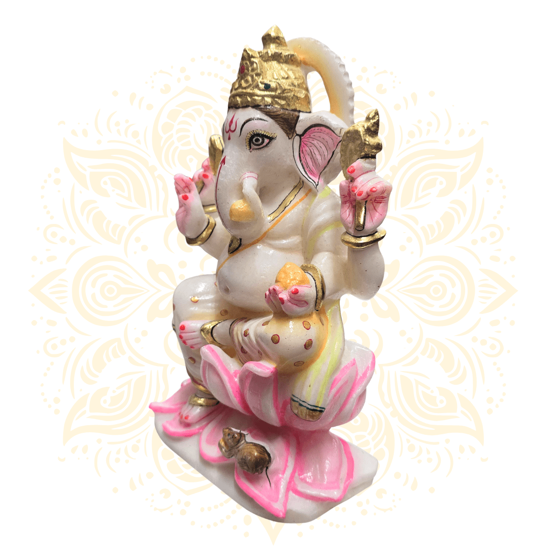 Hand-Painted Lord Ganesh Murti 8.5" - Matchless Gifts4