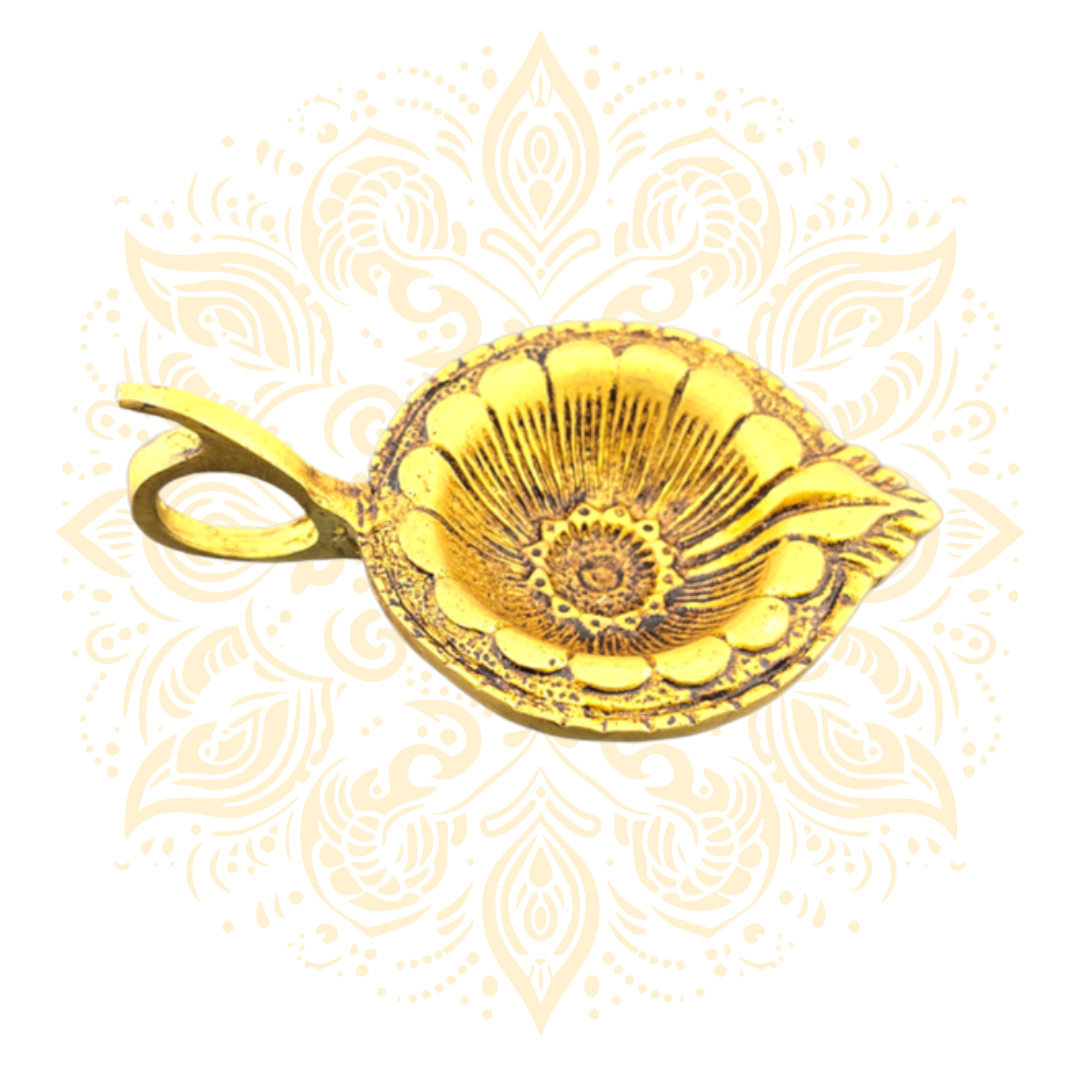 Brass Deepak Flower 3.5"