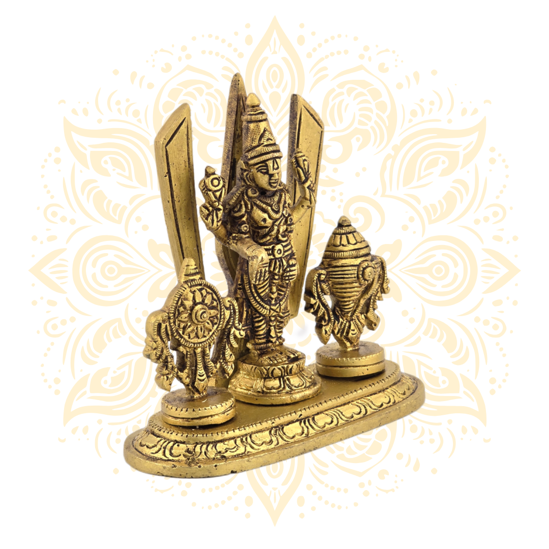 Brass Shank Chakra Balaji Murti – Lord Venkateswara - Matchless Gifts3