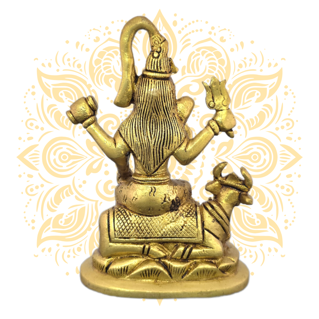 Brass Lord Shiva & Nandi Murti 5.5" - Matchless Gifts4