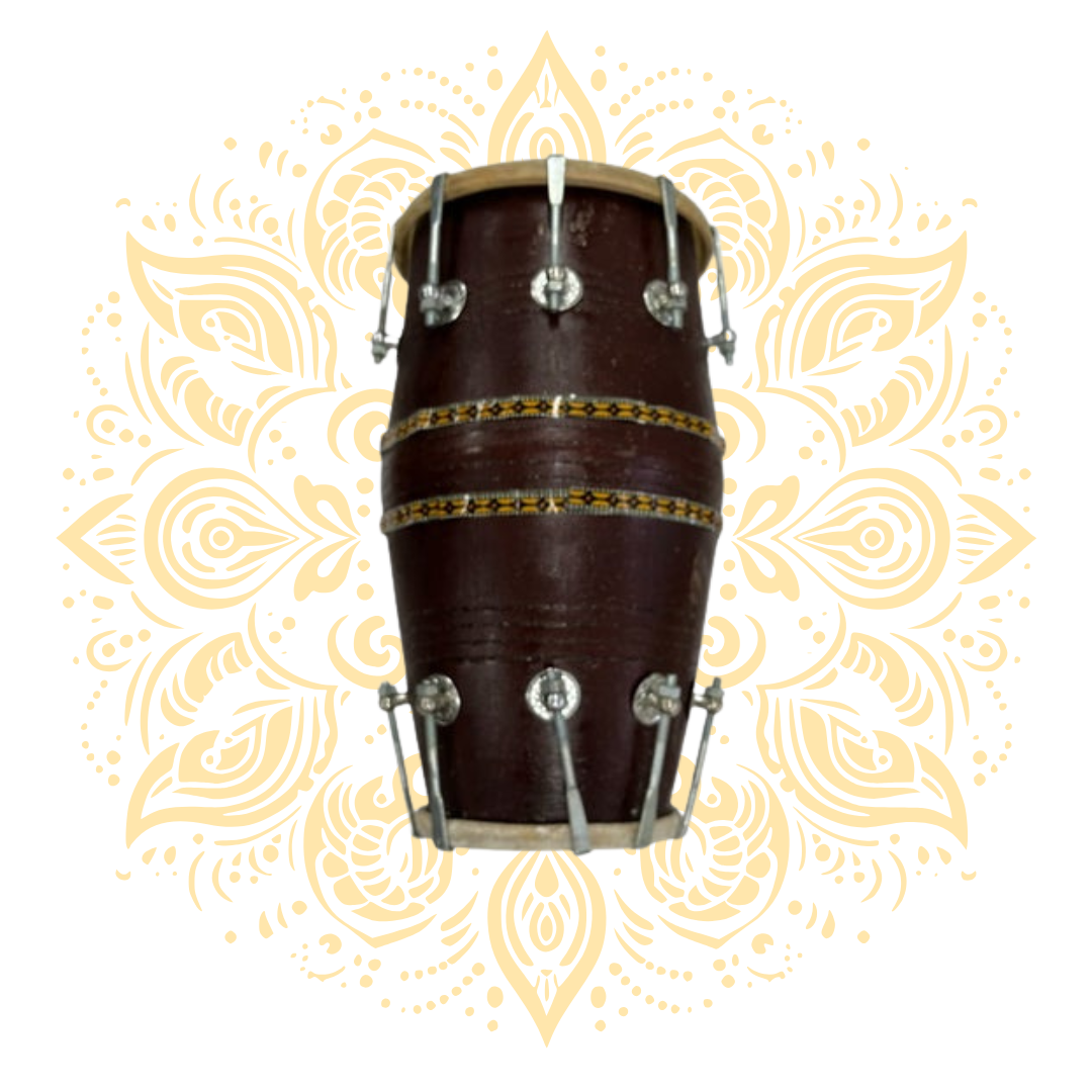 Wood Dholak Kirtan Instrument 16" - Matchless Gifts4