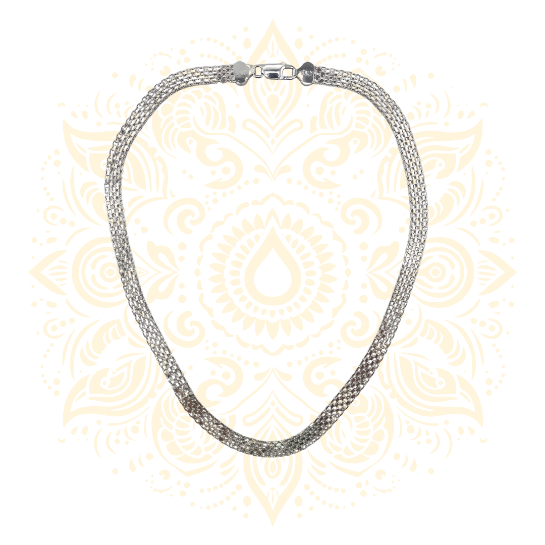 925 Sterling Silver Italian Design Choker Necklace - Matchless Gifts3