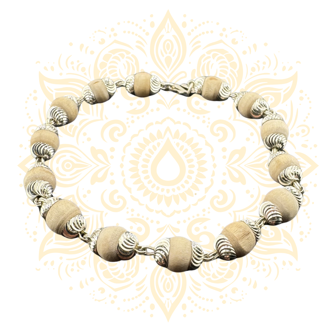 Silver Tulasi Bracelet Devotional Jewelry - Matchless Gifts3