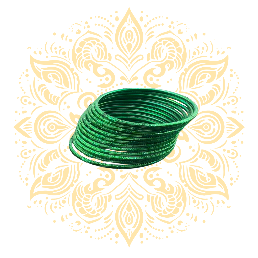 Women's Green Grass Bangles in 3 Sizes - Matchless Gifts