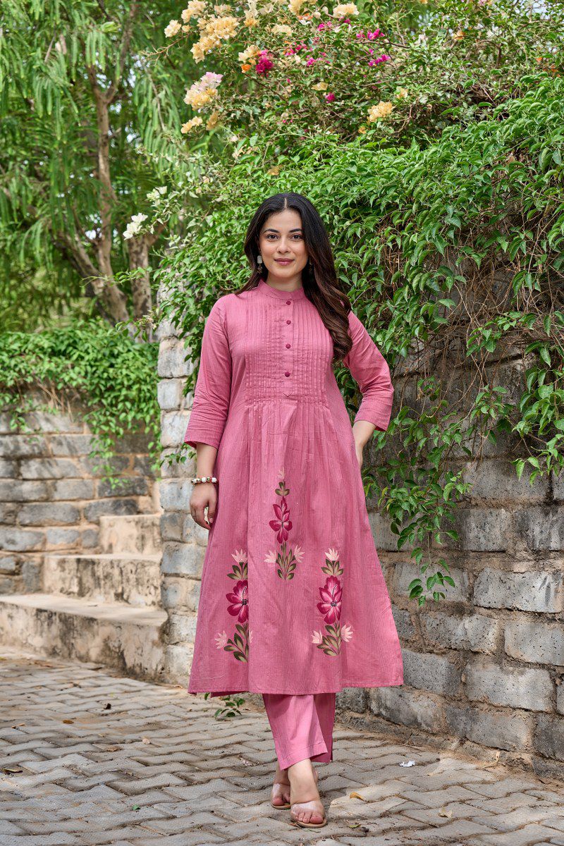 Cotton Long Kurti Set