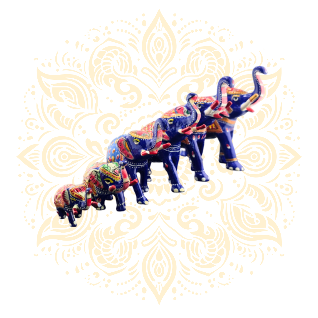 Hand-Painted Aluminium Elephant - Matchless Gifts1