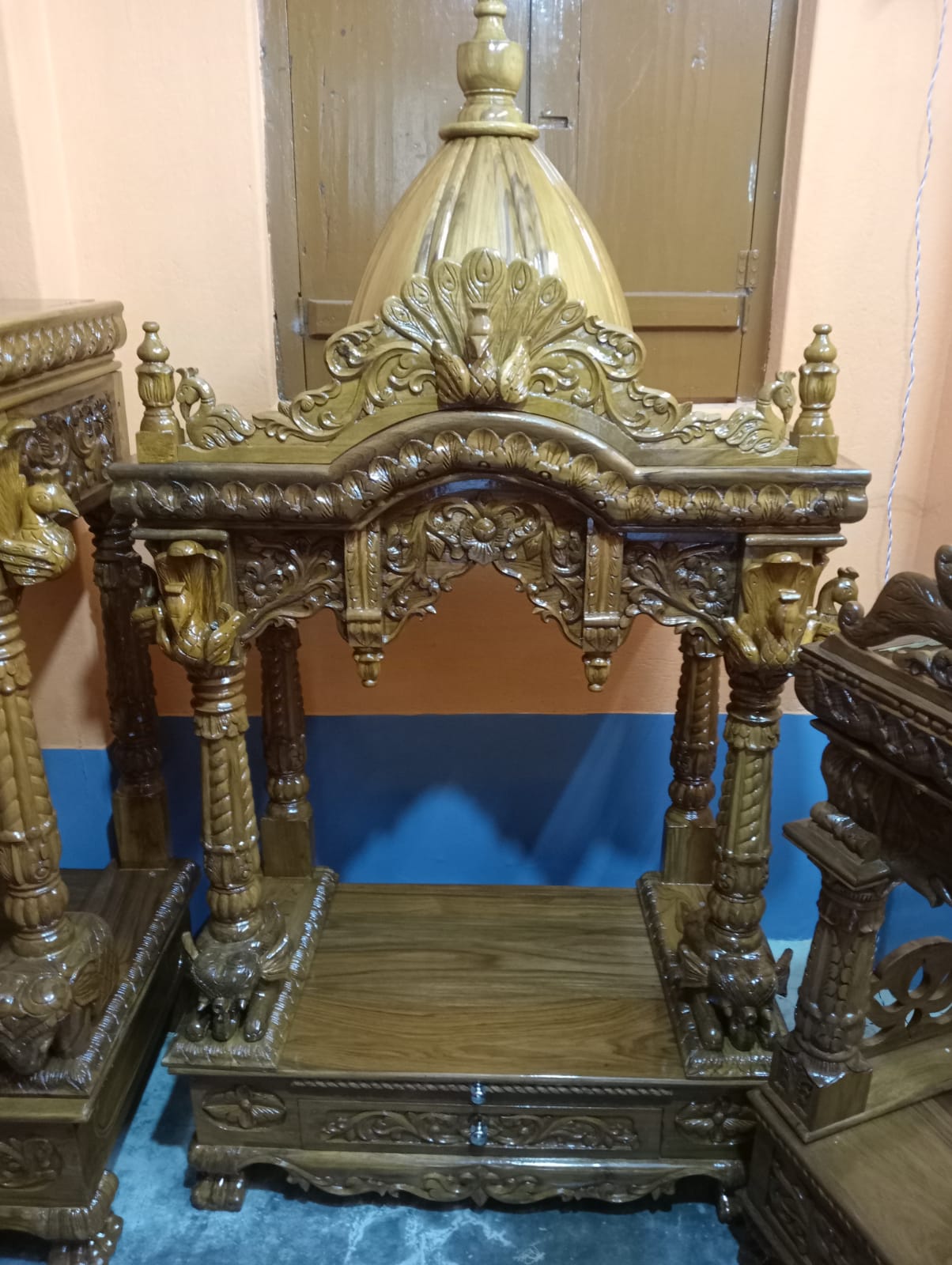 Hand Carved Wood Teak Altar - Varying Styles - Matchless Gifts4
