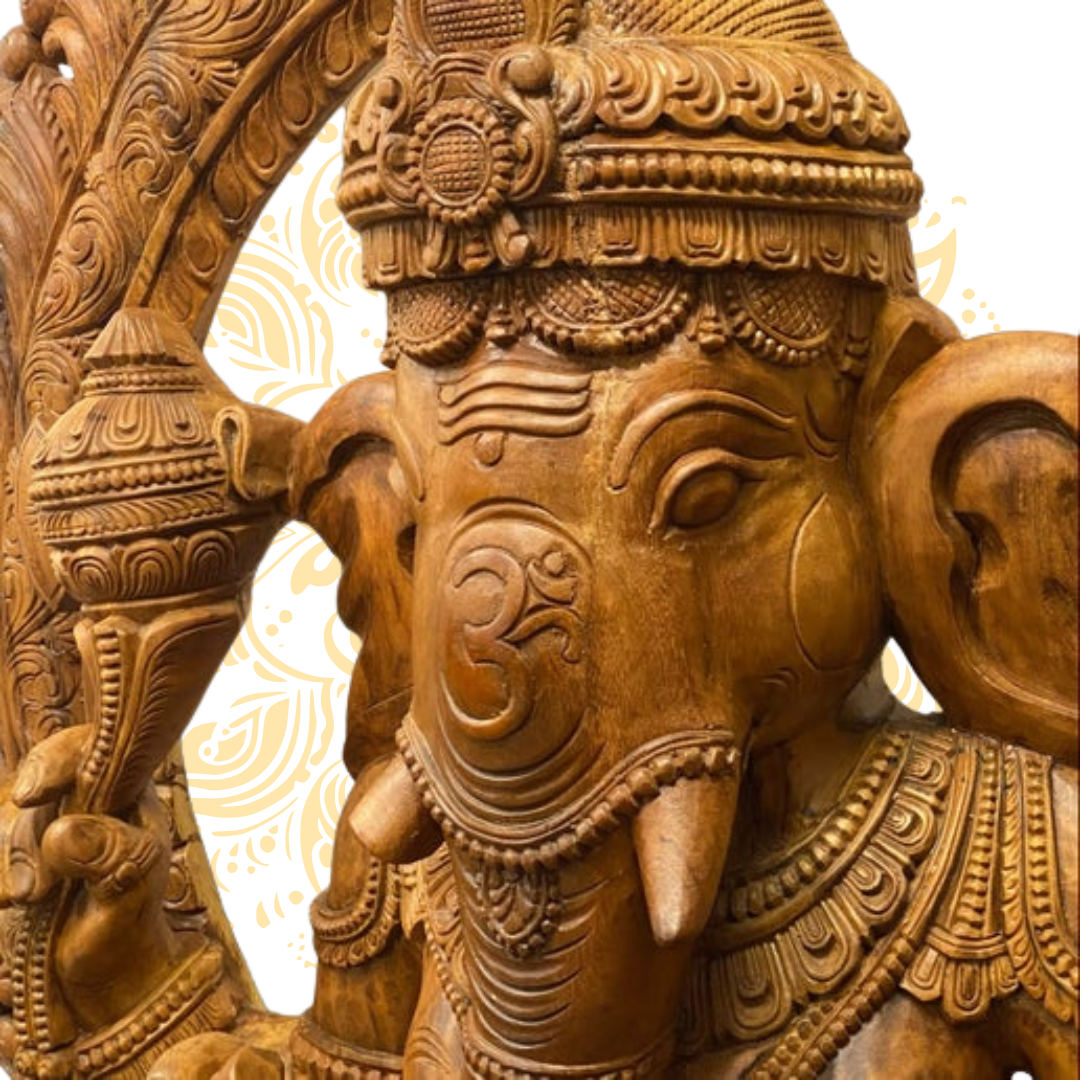 Handcrafted Wooden Ganesh 5'