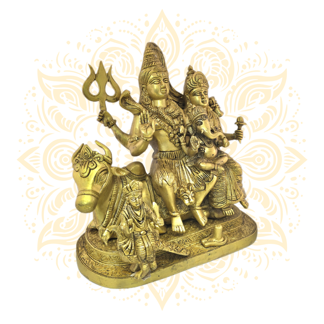 Brass Shiva Family 16"