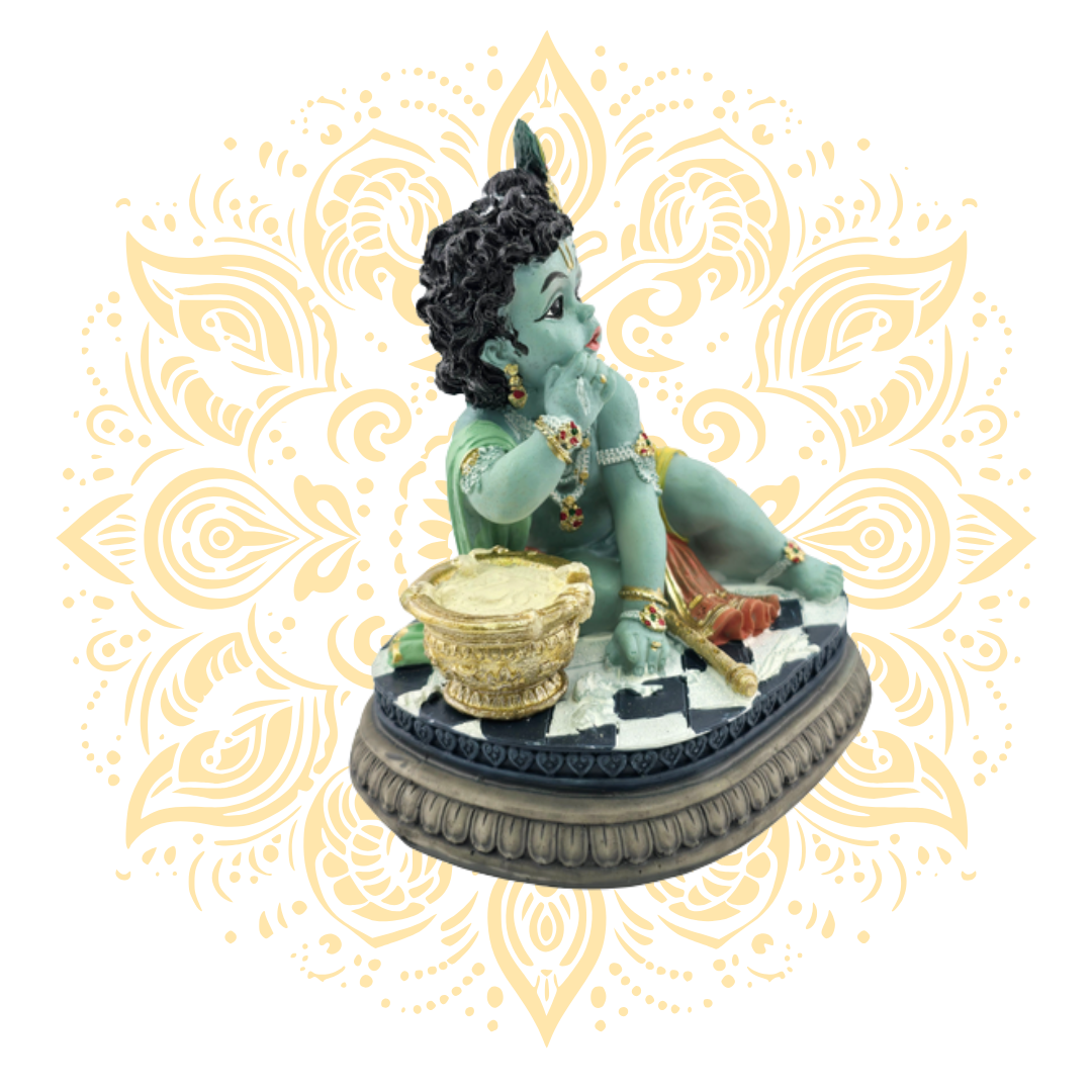 Polyresin Krishna Makhan Chor 5" - Matchless Gifts
