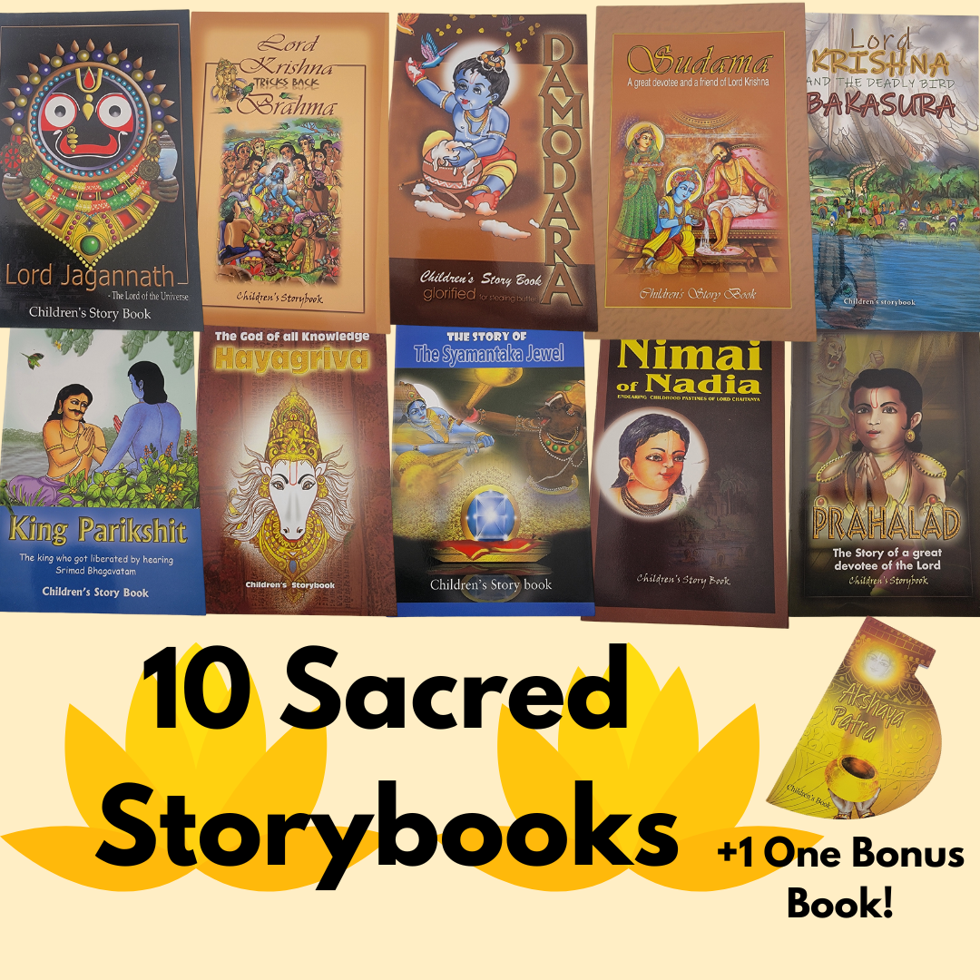 Krishna’s Pastimes for Children – 10 Sacred Storybooks + 1 Bonus Book - Matchless Gifts