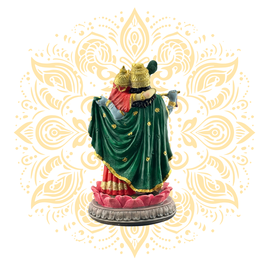 Polyresin Radha Krishna On Lotus 5" - Matchless Gifts