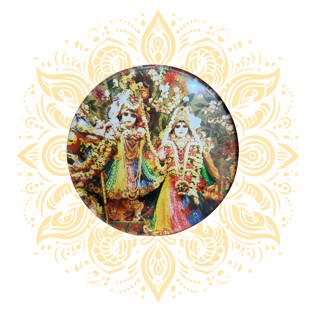 Acrylic Radha Krishna Round 6x6" - Matchless Gifts6