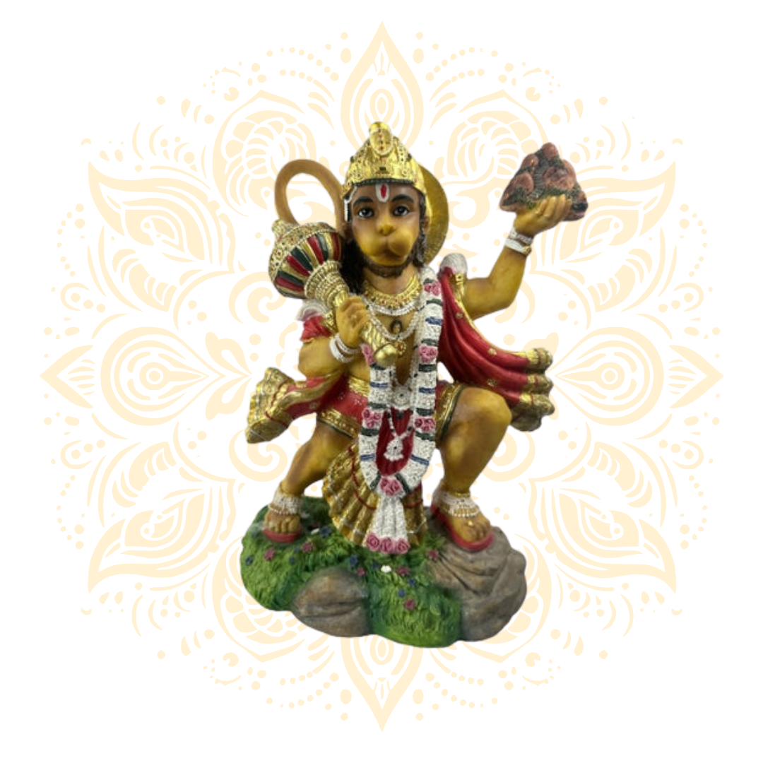 Polyresin Flying Hanuman 9"