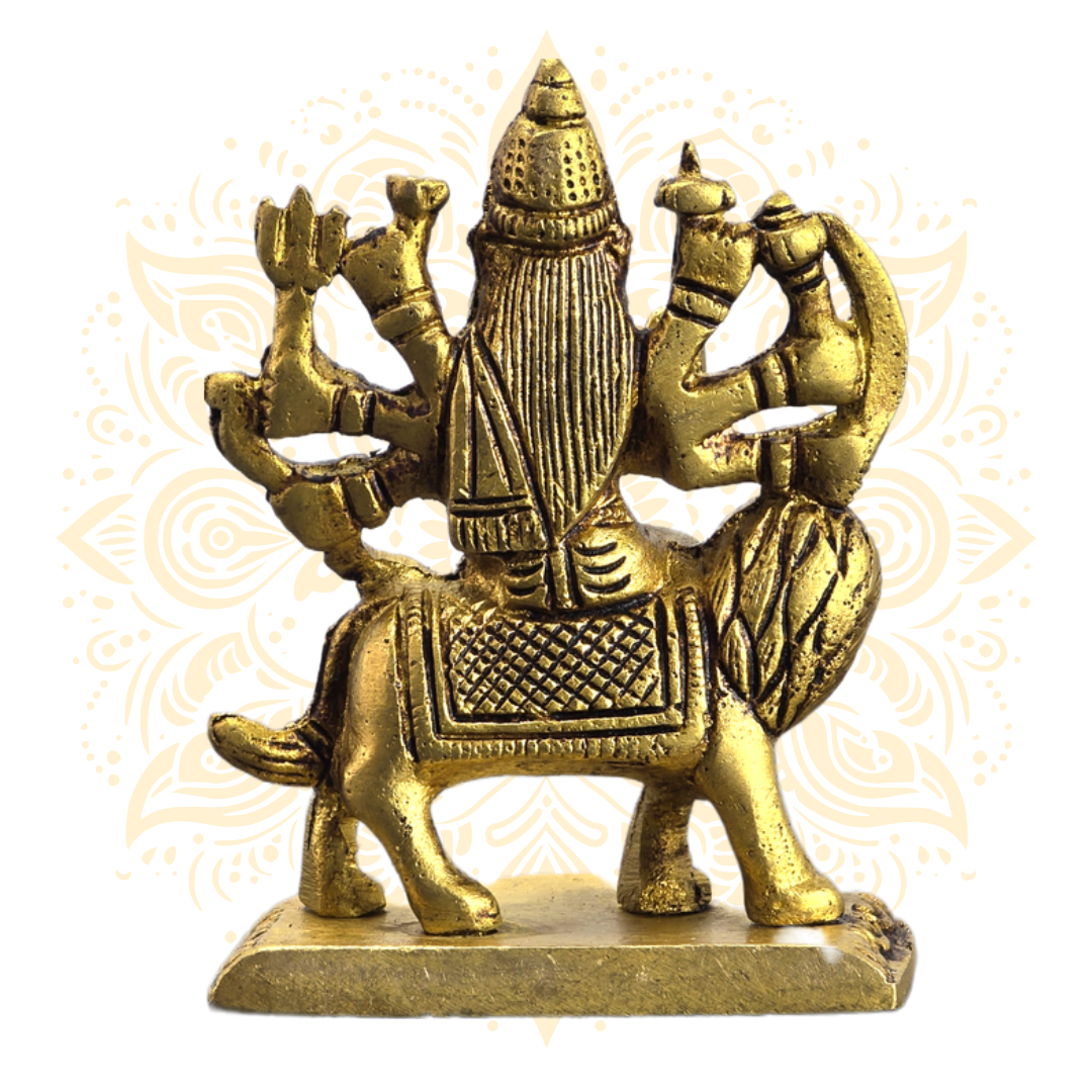Brass Goddess Durga Murti 3.5" - Matchless Gifts