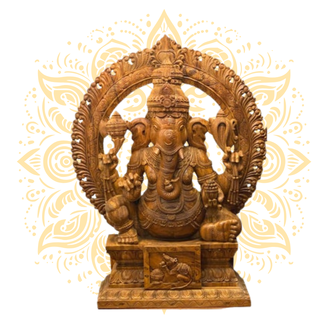 Handcrafted Wooden Ganesh 5'