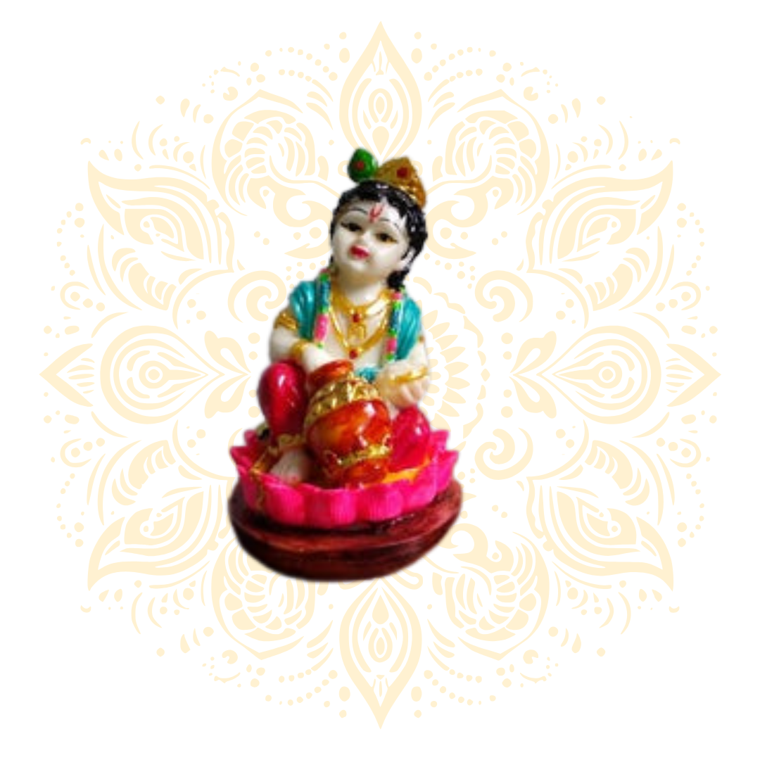 Polyresin Laddu Krishna